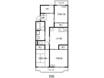 ペアシティ久喜弐番館(3DK/3階)の間取り写真
