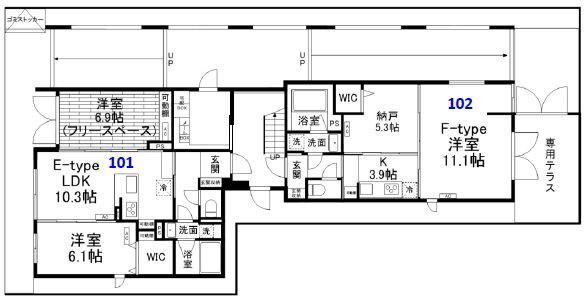 SUN RESIDENCE(1SK/1階)の間取り写真