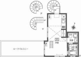 グランエッグス洗足池(ワンルーム/3階)の間取り写真