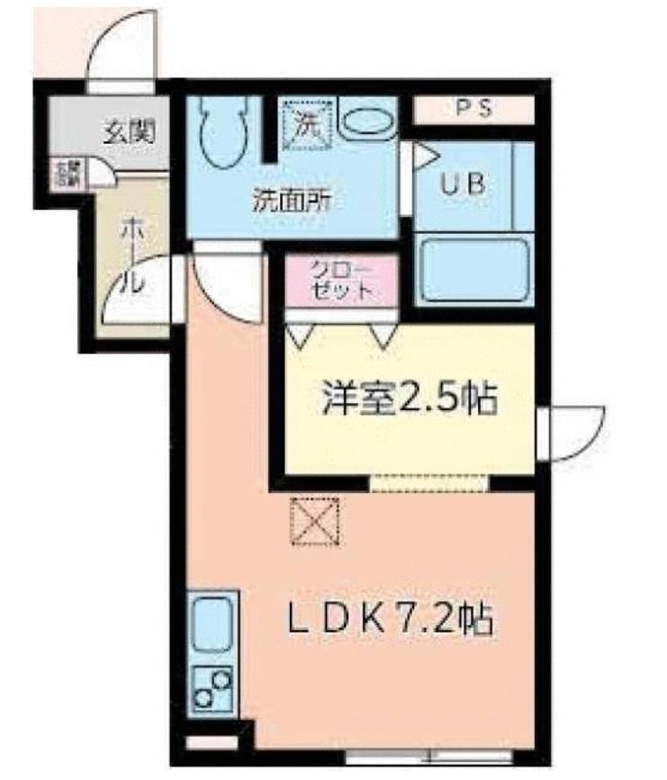 HIMAWARI(1DK/2階)の間取り写真