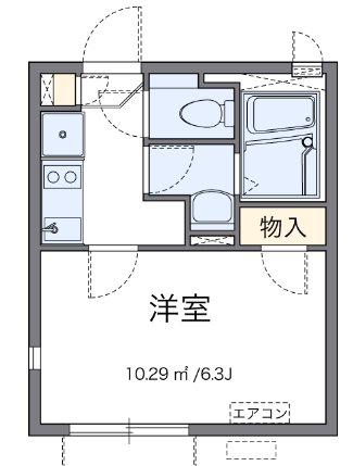 ブラウンハイツ(1K/2階)の間取り写真