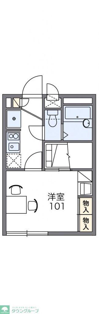 レオパレスHINODE(1K/1階)の間取り写真