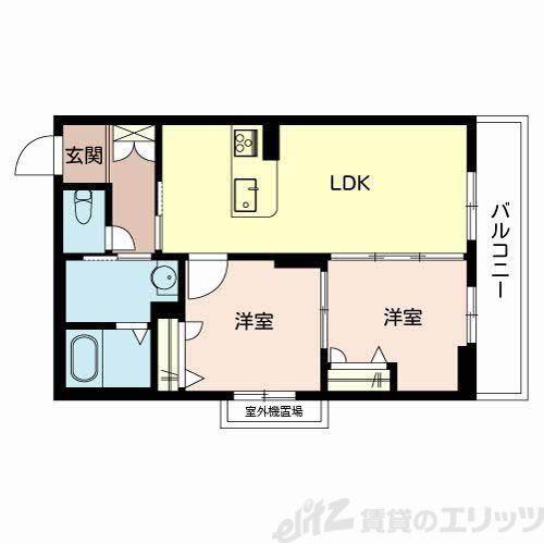 CUORELL(2LDK/3階)の間取り写真