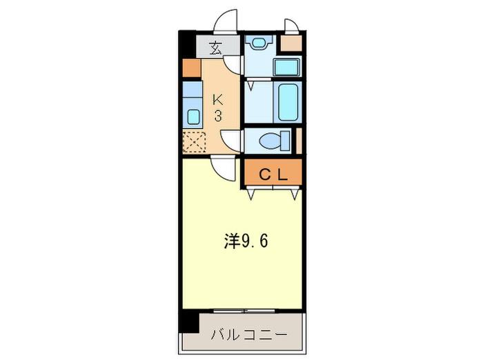 シエルオカモト(ワンルーム/4階)の間取り写真