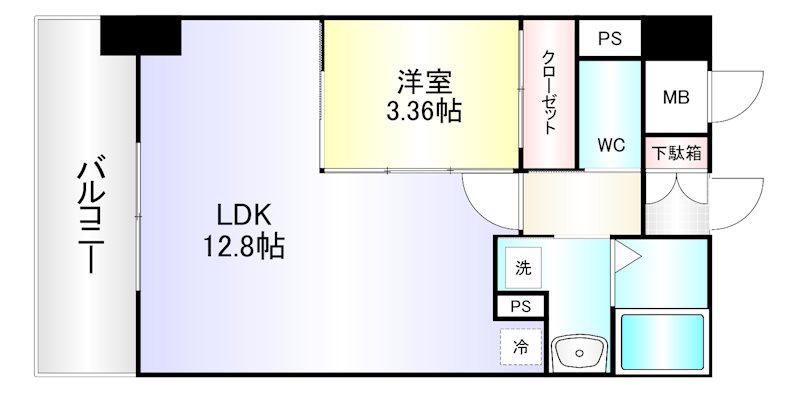 GALA PLATINUM COURT(1LDK/3階)の間取り写真