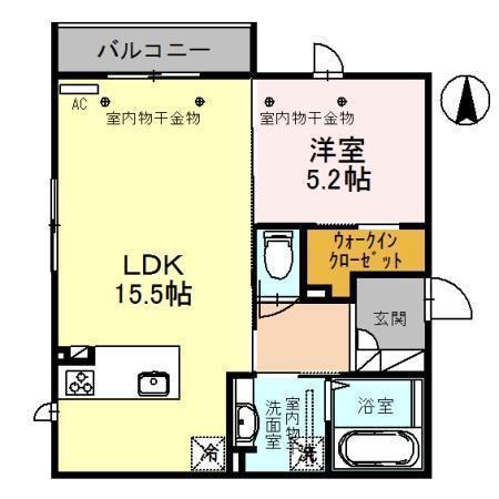 ヴェルドミールII(1LDK/3階)の間取り写真