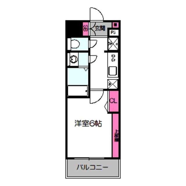 プレサンス京橋GREEN YARDアルミラ(1K/4階)の間取り写真