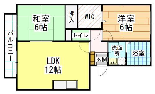 ピアーリッジ(2LDK/3階)の間取り写真