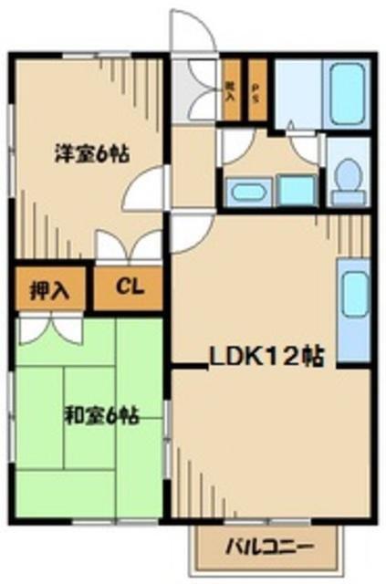 シエスタ(2LDK/2階)の間取り写真