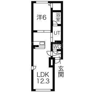 FINE311(1LDK/3階)の間取り写真