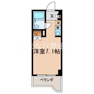 アルフエイム(1K/3階)の間取り写真
