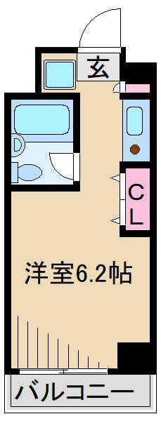 TS GARDEN新丸子(ワンルーム/8階)の間取り写真