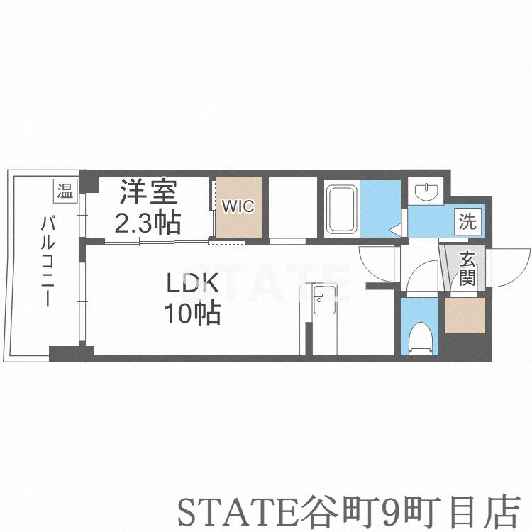 セレニテ本町東リアン(1LDK/6階)の間取り写真