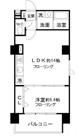 テルマエドムス根岸(1LDK/7階)の間取り写真