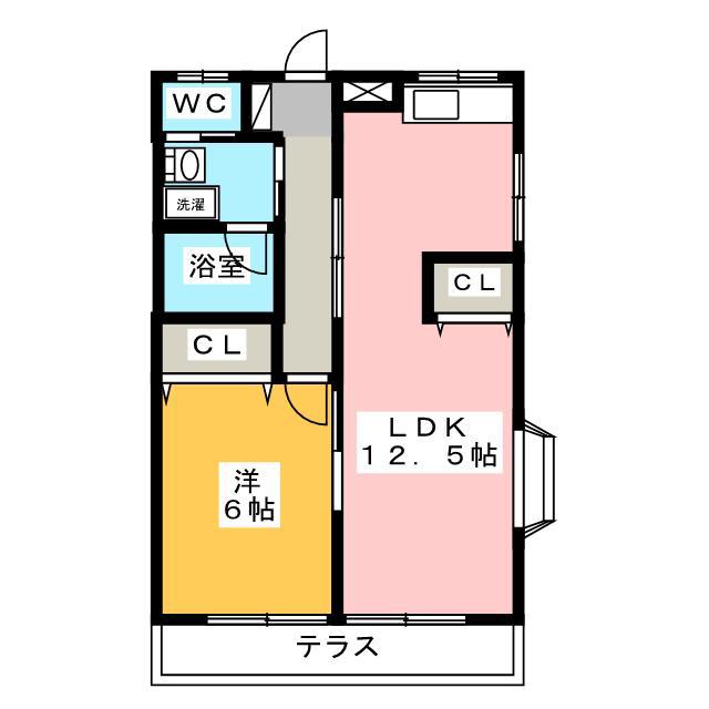 ハイツ21(1LDK/1階)の間取り写真