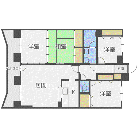 イーストセンタービル(4LDK/10階)の間取り写真