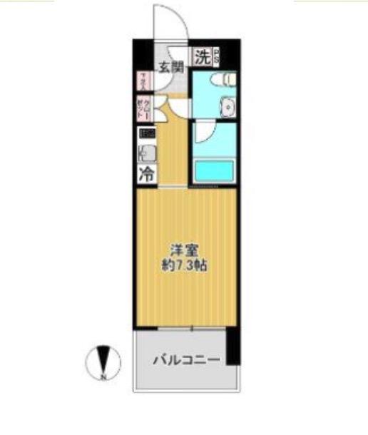 メインステージパーク大山(1K/3階)の間取り写真