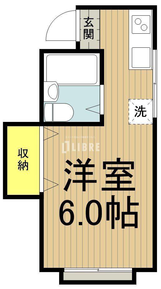 ハイツONO(ワンルーム/2階)の間取り写真