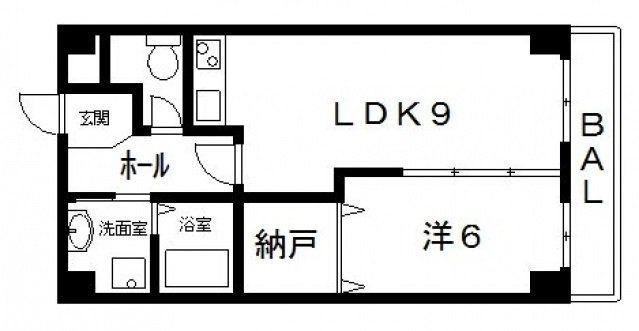 プランドール(1LDK/1階)の間取り写真