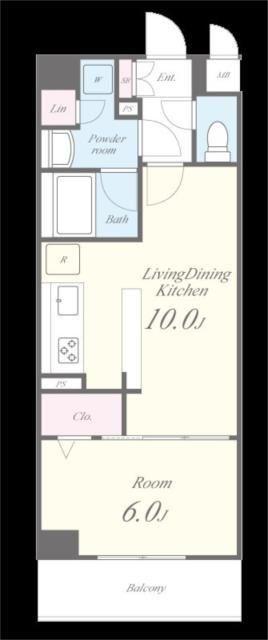 CASA DE ALIVIO(1LDK/4階)の間取り写真