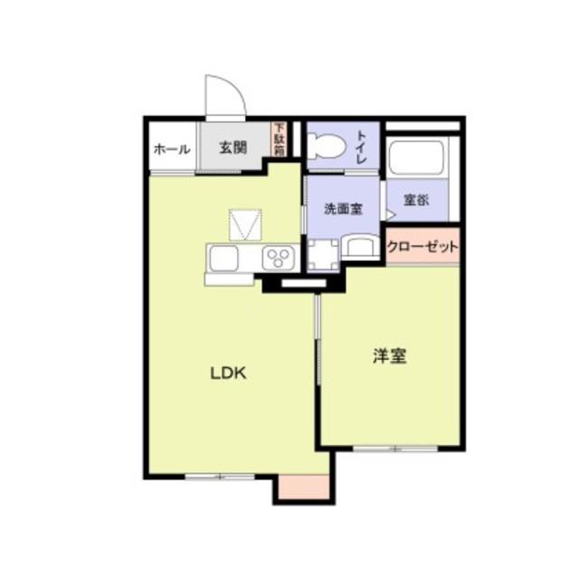 エムズ ヴィラ さいたま新都心(1LDK/1階)の間取り写真