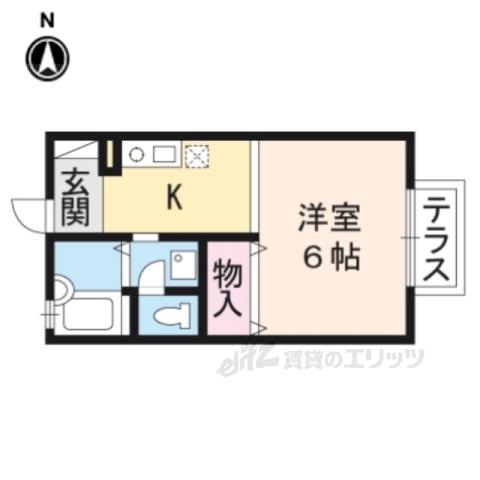 アトリオT(1K/1階)の間取り写真
