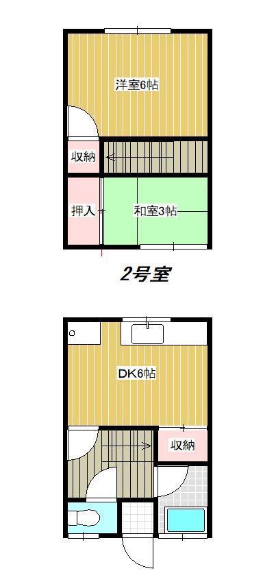 ジャンクスタイル宮原(2DK/1階)の間取り写真