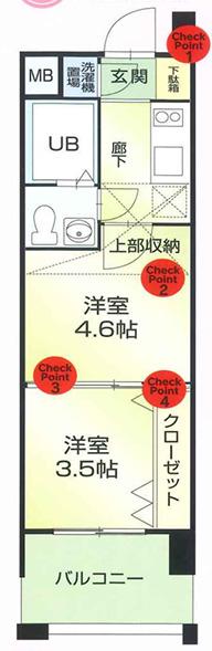 54 WES-PROJECT博多駅南(2K/7階)の間取り写真