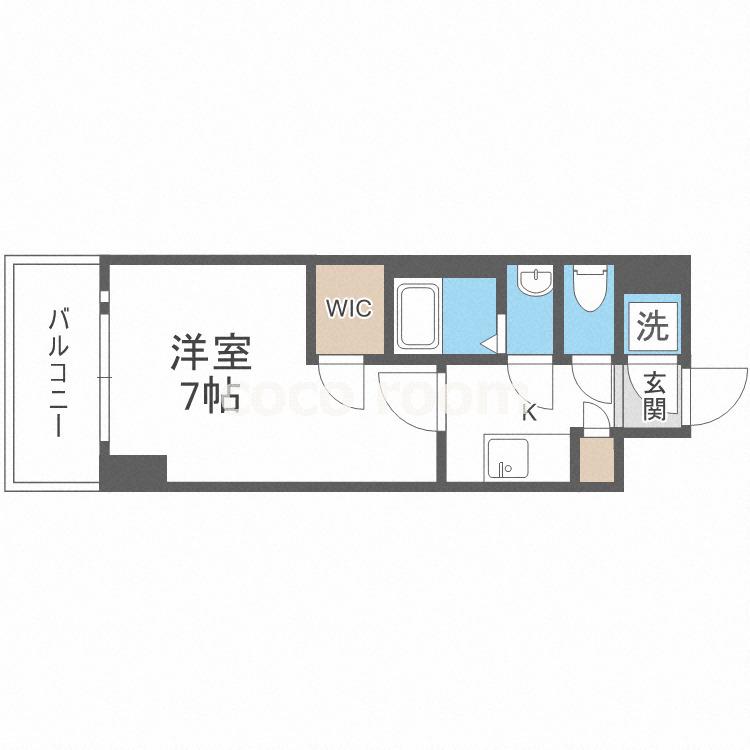 エスリード難波 THE FIRST(1K/4階)の間取り写真