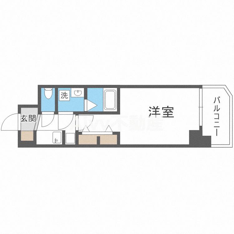 S-RESIDENCE堺筋本町UNO(1K/4階)の間取り写真