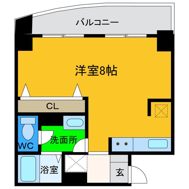 フローレンス21(ワンルーム/5階)の間取り写真