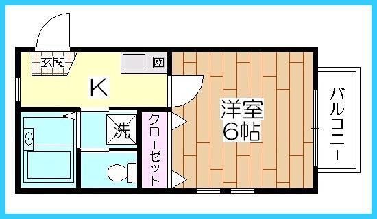 ネット第71(1K/4階)の間取り写真