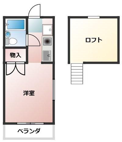 プライム鶴巻(ワンルーム/2階)の間取り写真