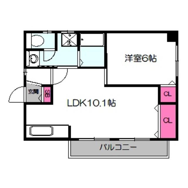 グランピア京橋(ワンルーム/4階)の間取り写真