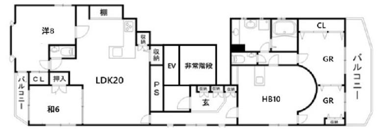 セイシェル神戸(5SLDK/10階)の間取り写真