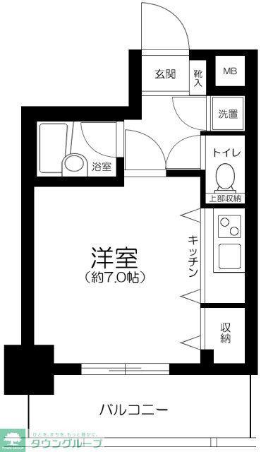 パレステュディオ日本橋浜町駅前(1K/5階)の間取り写真