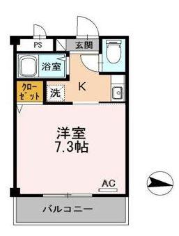コーポひかり(1K/3階)の間取り写真