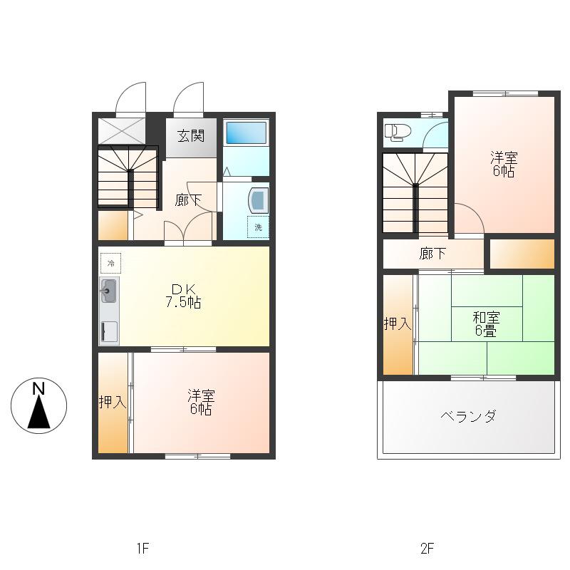 グランメゾン東椎路(3DK/1階)の間取り写真