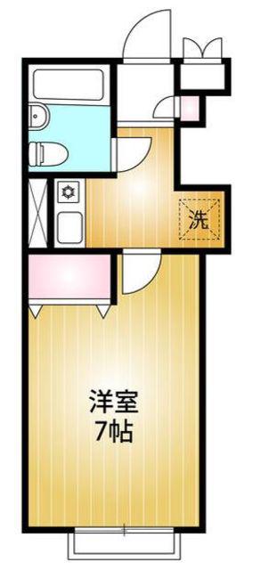 グリーンコーポ(1K/1階)の間取り写真