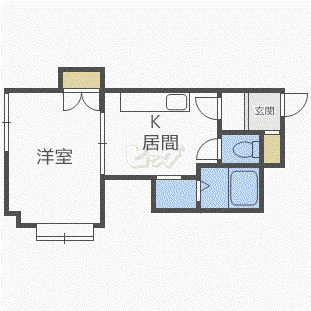 シュアーヴ23(1DK/4階)の間取り写真