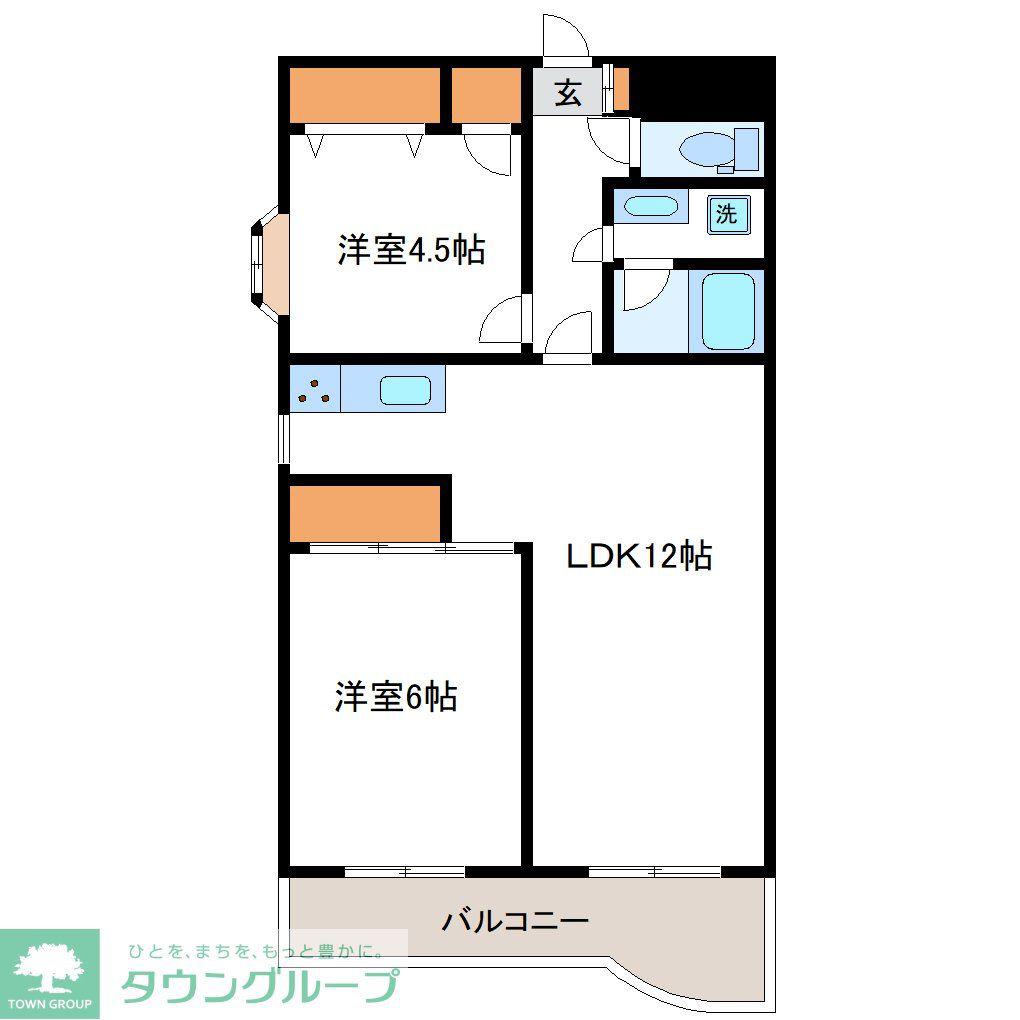 セルシオ・ITO(2LDK/4階)の間取り写真