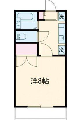 第二清水コーポ(1K/1階)の間取り写真