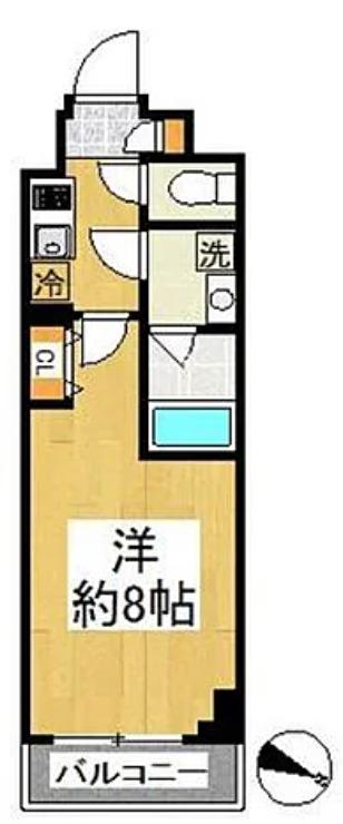 SHOKEN RESIDENCE南千住(1K/1階)の間取り写真