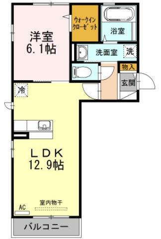 アンソレイエ(1LDK/3階)の間取り写真