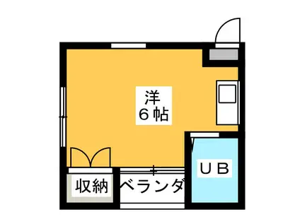 ALPINEANDO(ワンルーム/1階)の間取り写真