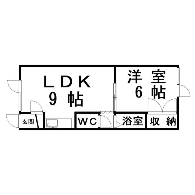 シャルムメゾン(1LDK/2階)の間取り写真