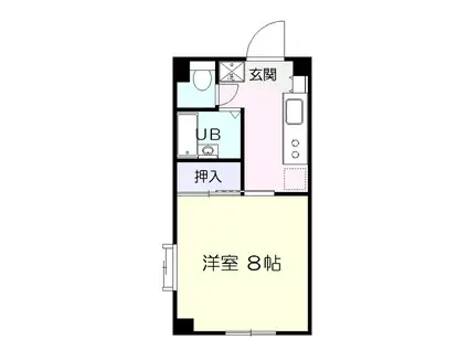 リッチヒルズ館坂(1K/2階)の間取り写真