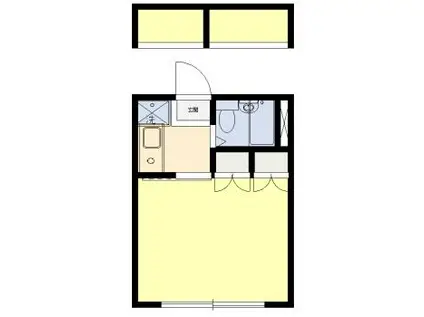 サニーフラット田上(1K/2階)の間取り写真