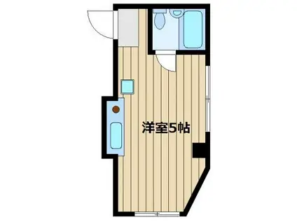 西武池袋線 東長崎駅 徒歩5分 4階建 築34年(ワンルーム/1階)の間取り写真