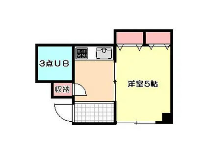 ホワイトプラザ藤田(1K/1階)の間取り写真